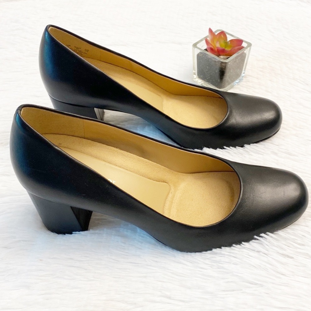 NATURALIZER N5 Contour | Whitney Black Leather Heel Pump women’s 8